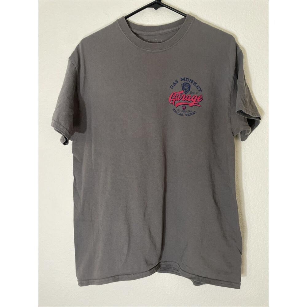 Gas Monkey Garage GMG Logo Men's T-Shirt Large Cool Grey Dallas Texas